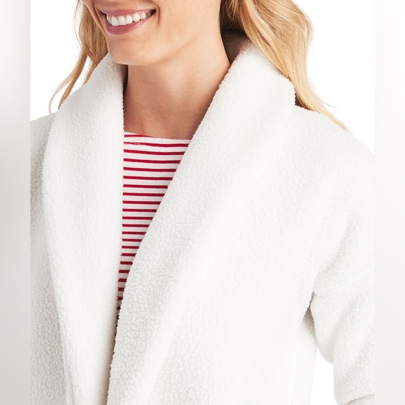 Vineyard Vines Sherpa Marshmallow Open Front Cardigan S - Picture 10 of 12